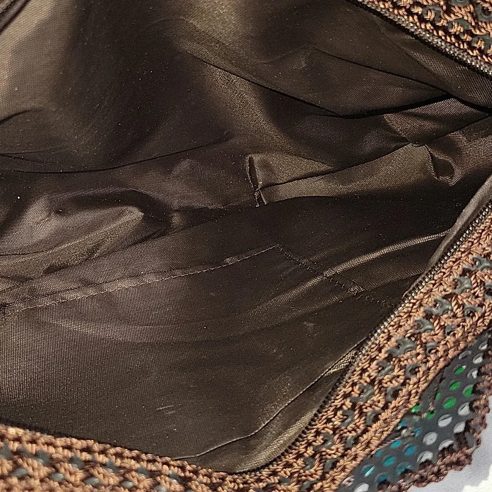 Boho Beaded/Crochet Colorful Patchwork Handbag - Picture 9 of 10